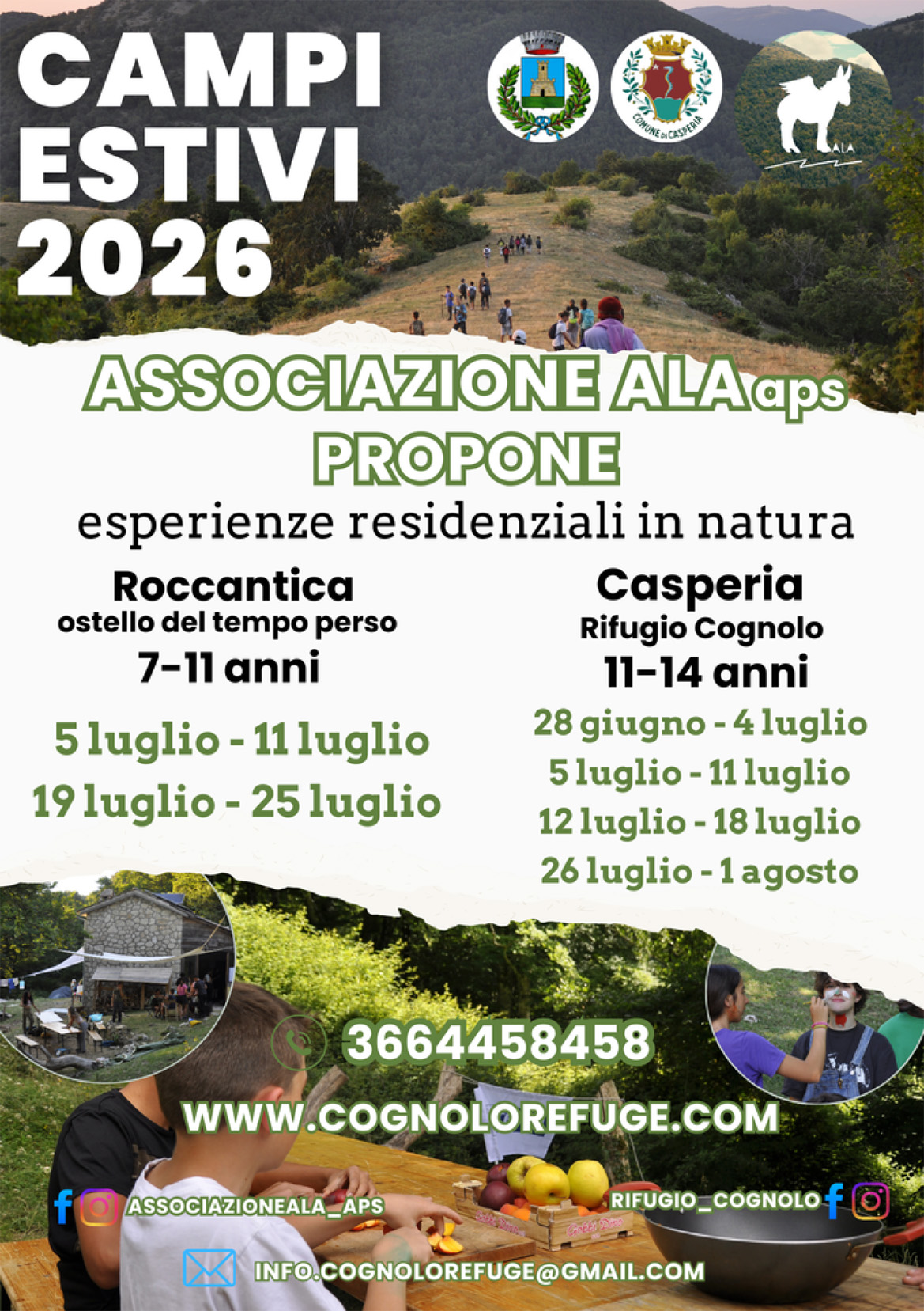 Flyer campi estivi 2026